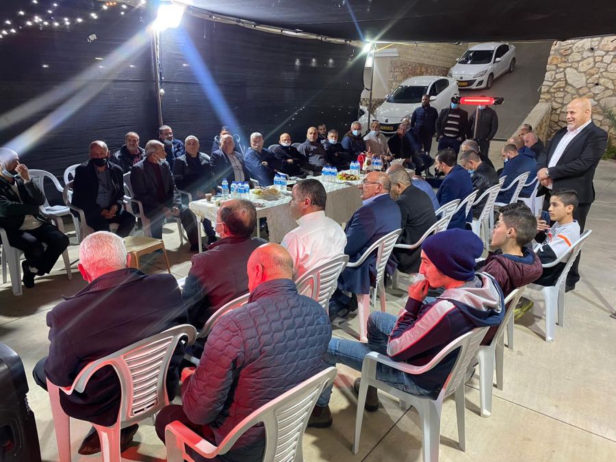 دير الأسد تحتضن مرشحي القائمة العربية الموحدة منصور عباس ومازن غنايم